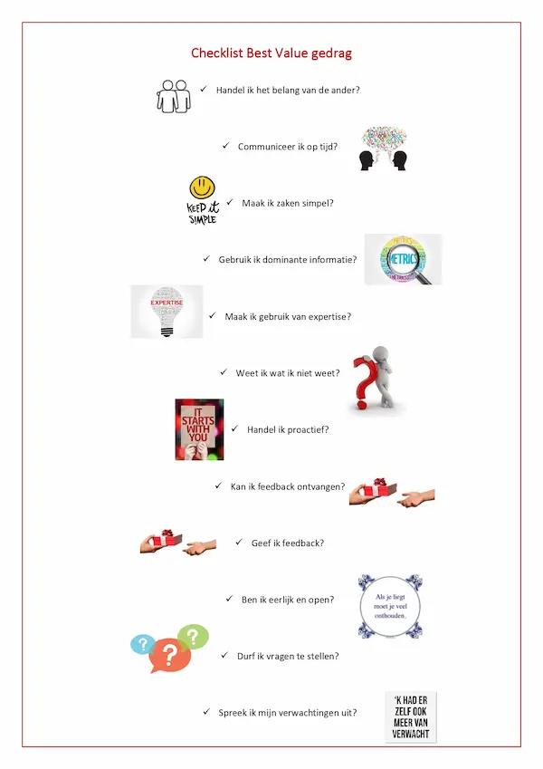 Checklist Best Value aanpak in projecten